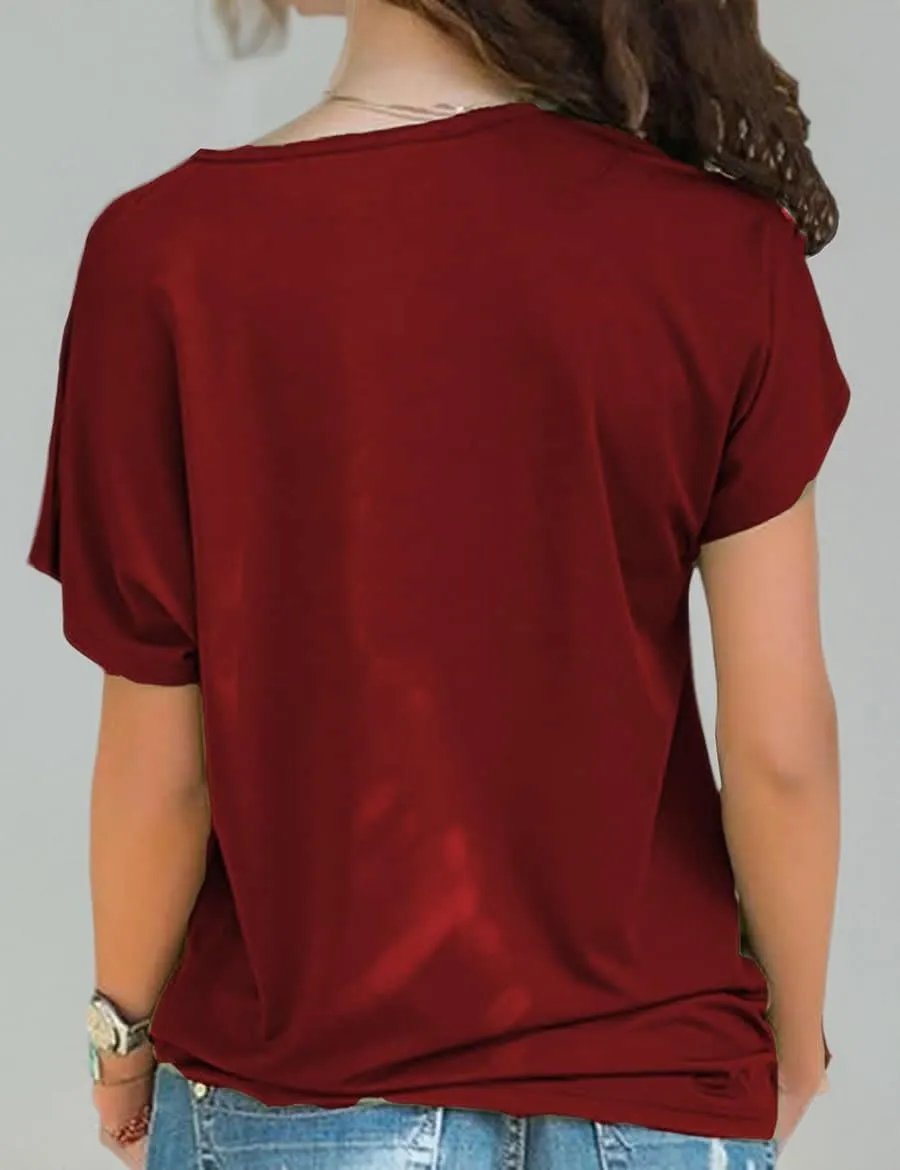 50th Happy Birthday Sunshine Print Gifts Cross Shoulder Straps Women's T-Shirt Tops