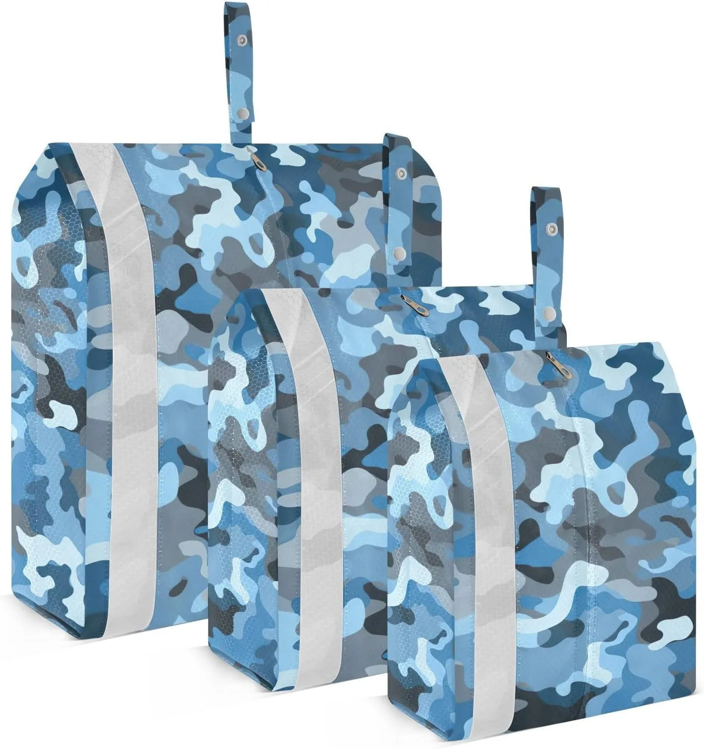 Abstract Camo Classic Blue Packing Cubes for Travel 3 Set Travel Packing Cubes Luggage Organizer Bags for Packing Compression