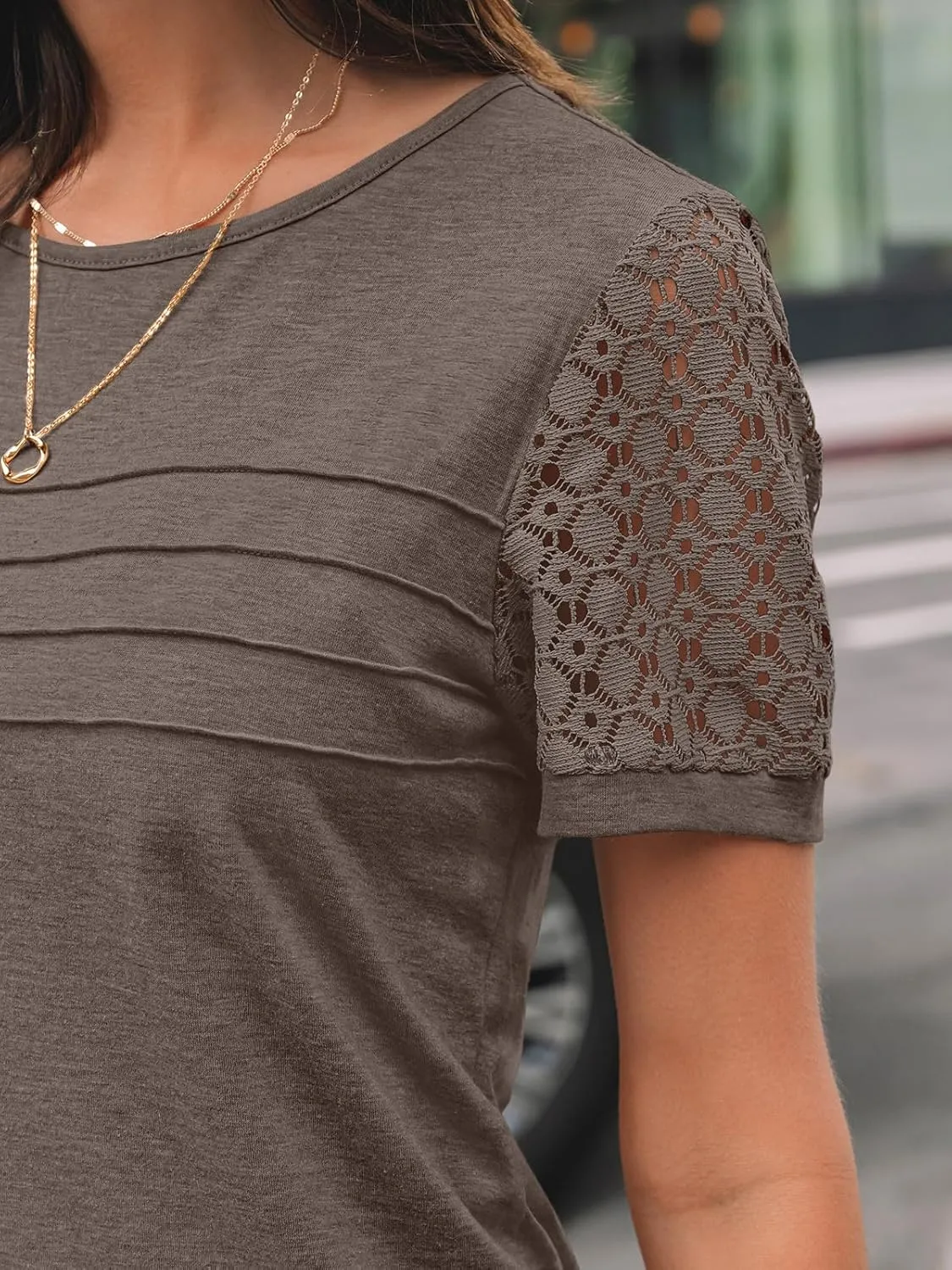 AUTOMET Women's Short Sleeve Shirts Dressy Lace Summer Tops 2025 Spring Trendy Casual T-Shirts Cute Work Outfits Blouses