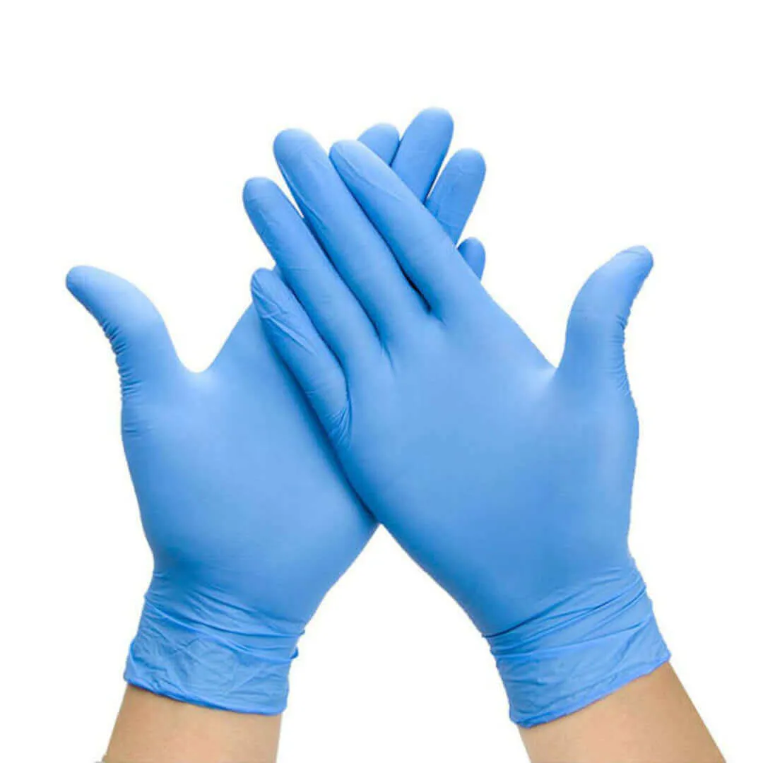 Azoss Disposable Vinyl Gloves Blue - Small