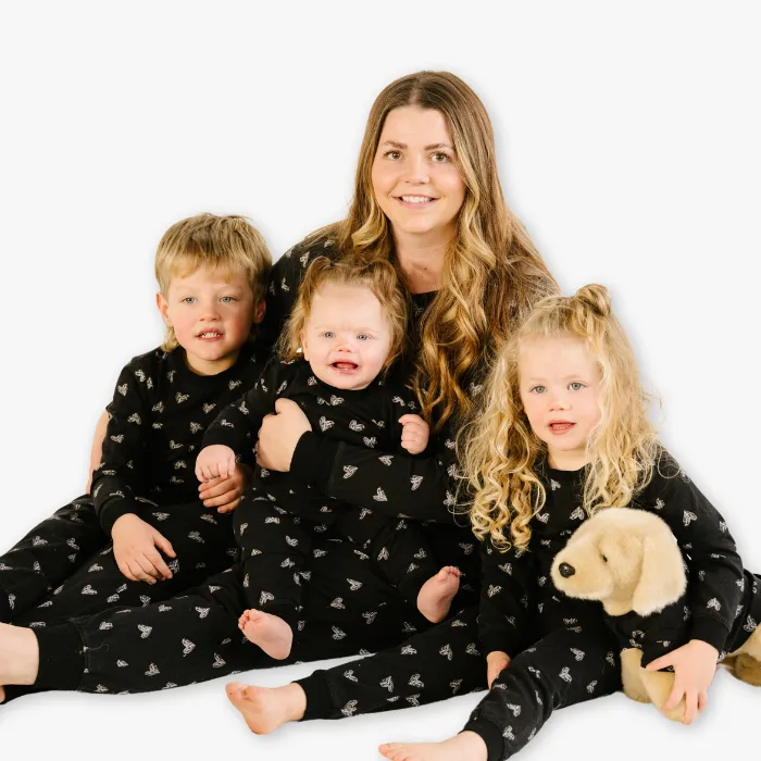 Baby PJ Set - Black Heart