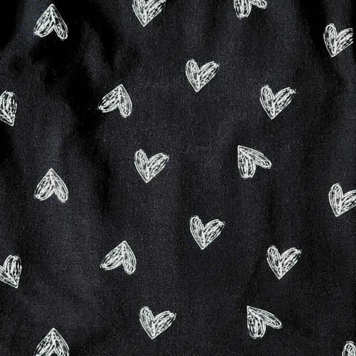 Baby PJ Set - Black Heart