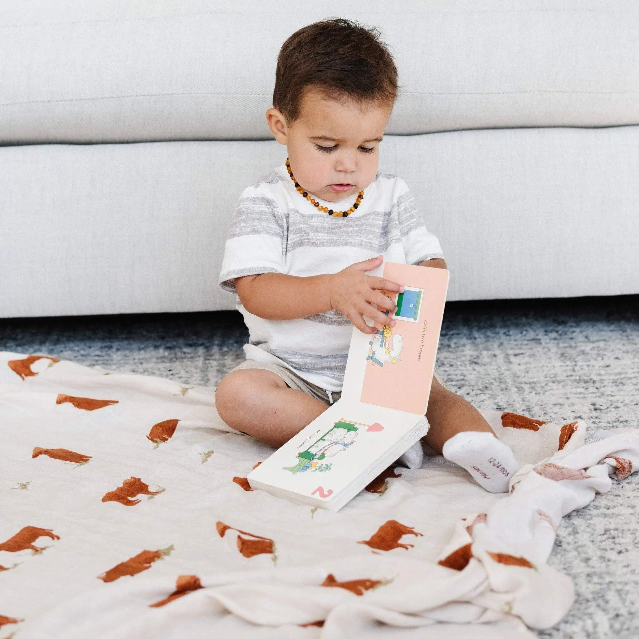 Bamboo Muslin Swaddle: Highland Cow