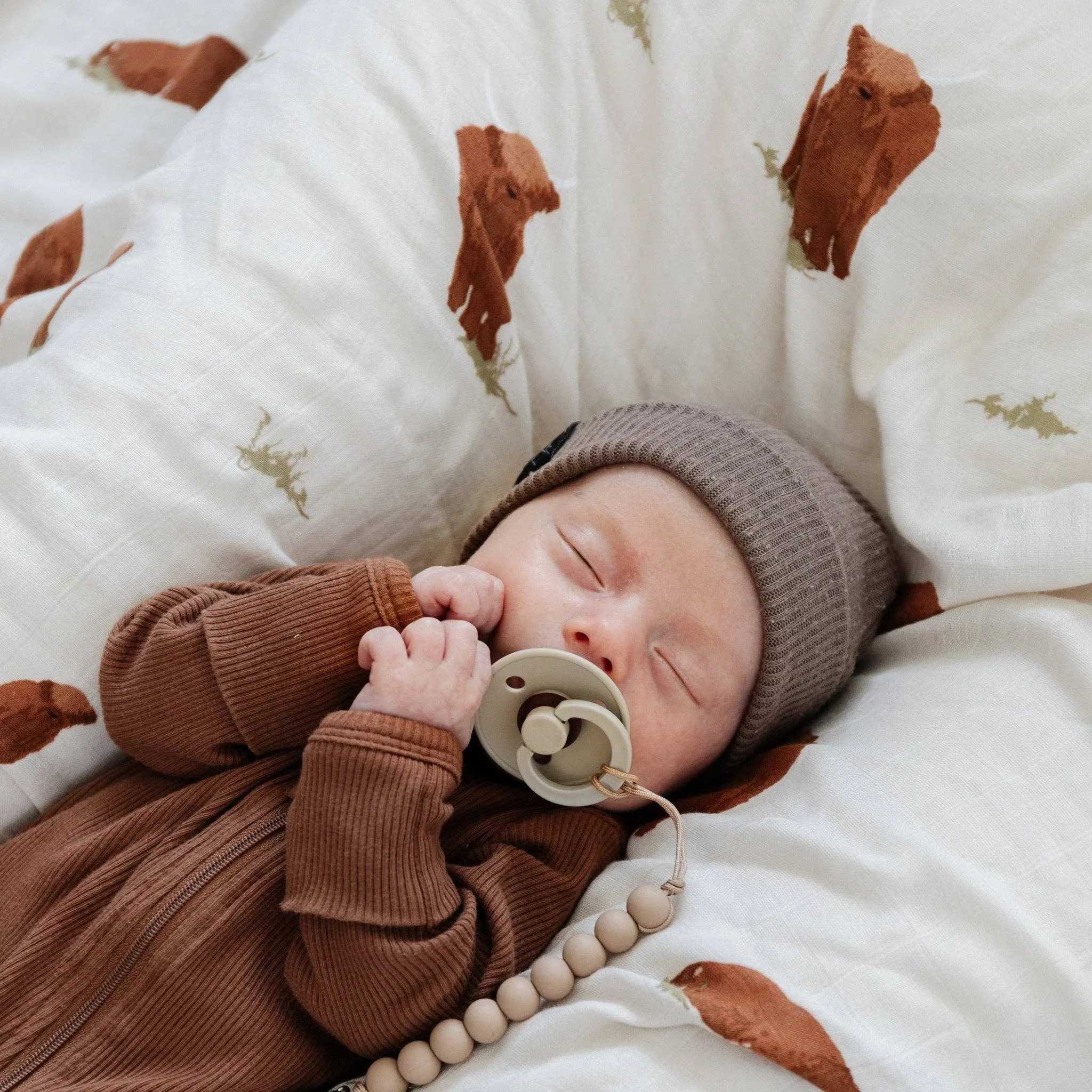 Bamboo Muslin Swaddle: Highland Cow