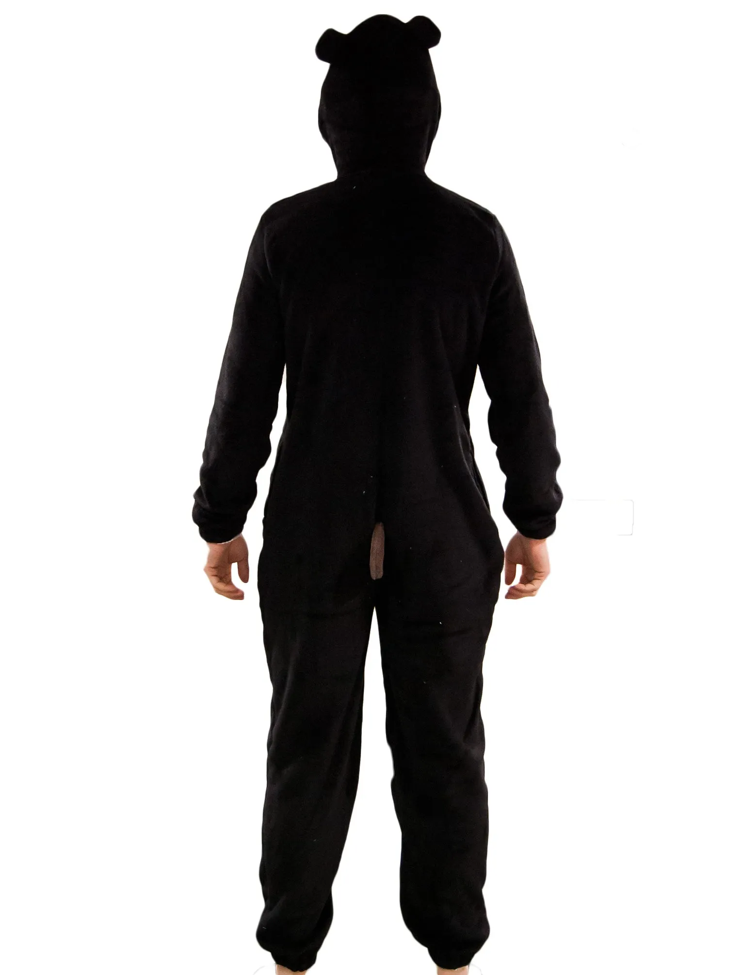 Bear black & brown fleece animal onesie
