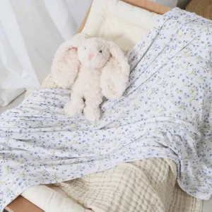 Blake's Blooms Waffle Bamboo Oversized Swaddle Blanket