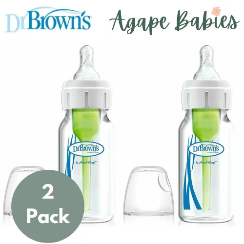 [Bundle of 2] Dr Brown's 4 oz/120 ml PP Narrow Neck "Options " Bottle