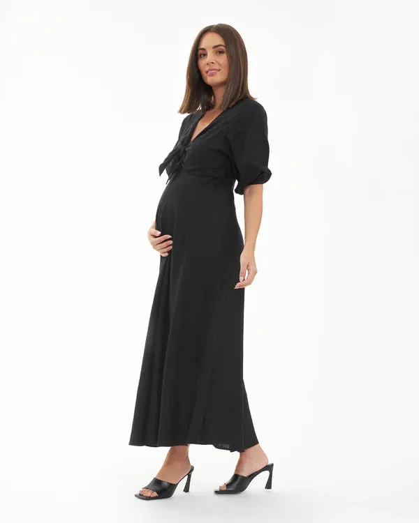 Camille Tie Front Linen Dress