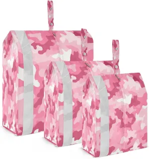 Camouflage Pink Classic Packing Cubes for Travel 3 Set Travel Organizer Bags Luggage Bags Organizer for Carry On Suitcases