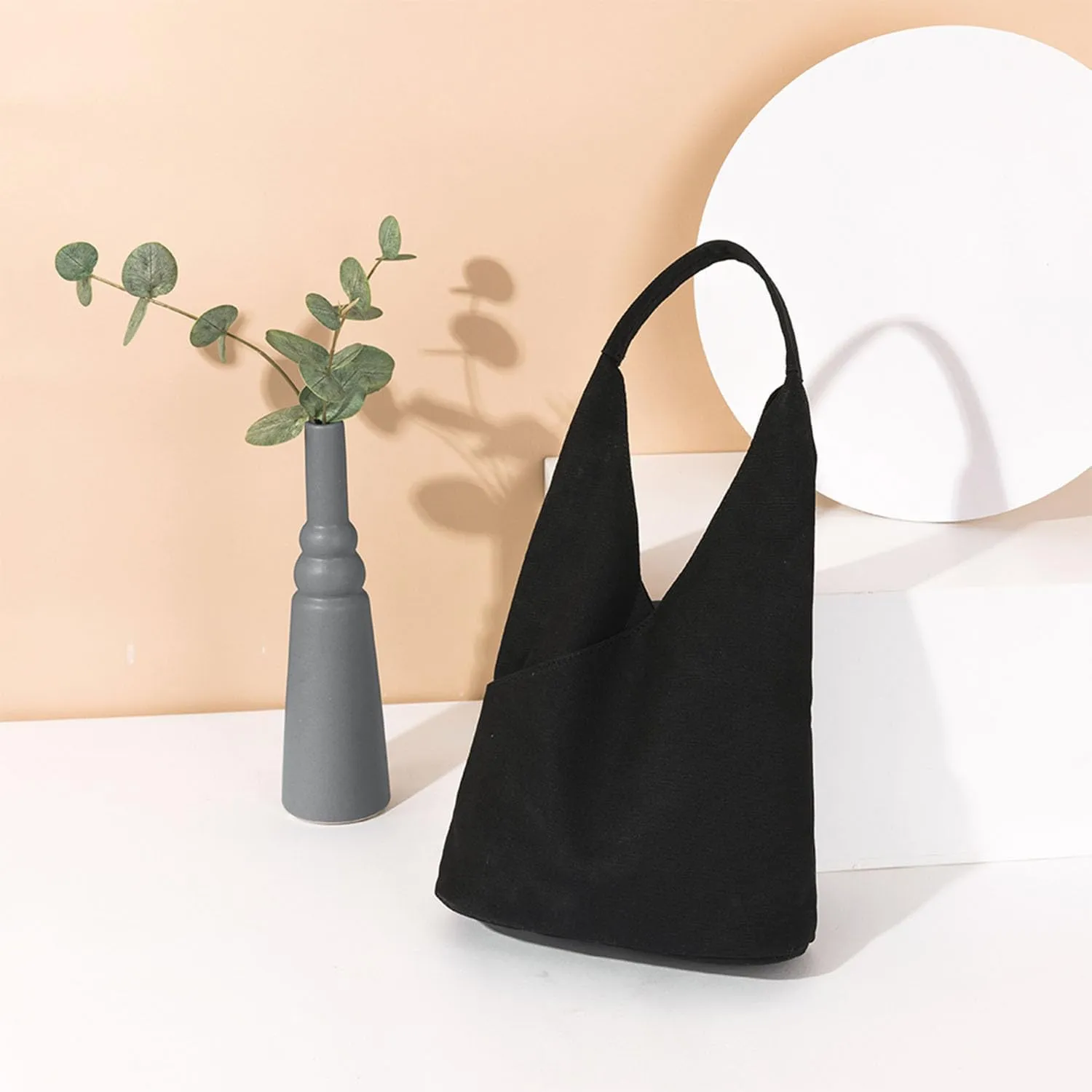 Canvas shoulder bag women celebrity art small fresh temperament all-match casual cloth bag