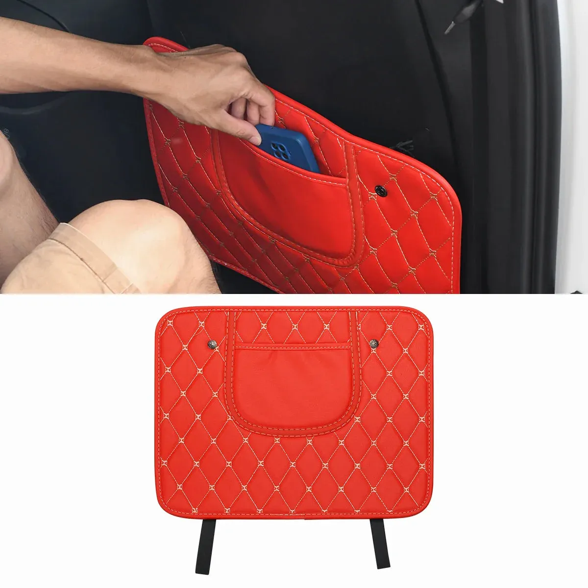 Car Seat Back Anti Kick Pad Protector Pu Leather Anti Dirty Scratch Mat Fits Original Bag Car Accsesories