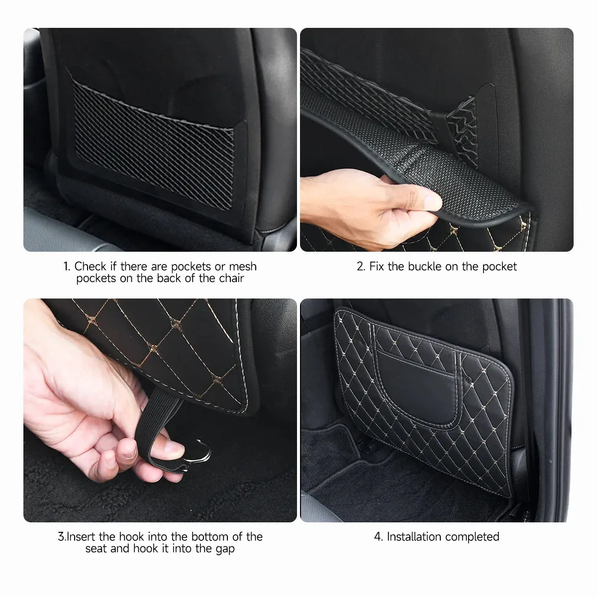 Car Seat Back Anti Kick Pad Protector Pu Leather Anti Dirty Scratch Mat Fits Original Bag Car Accsesories