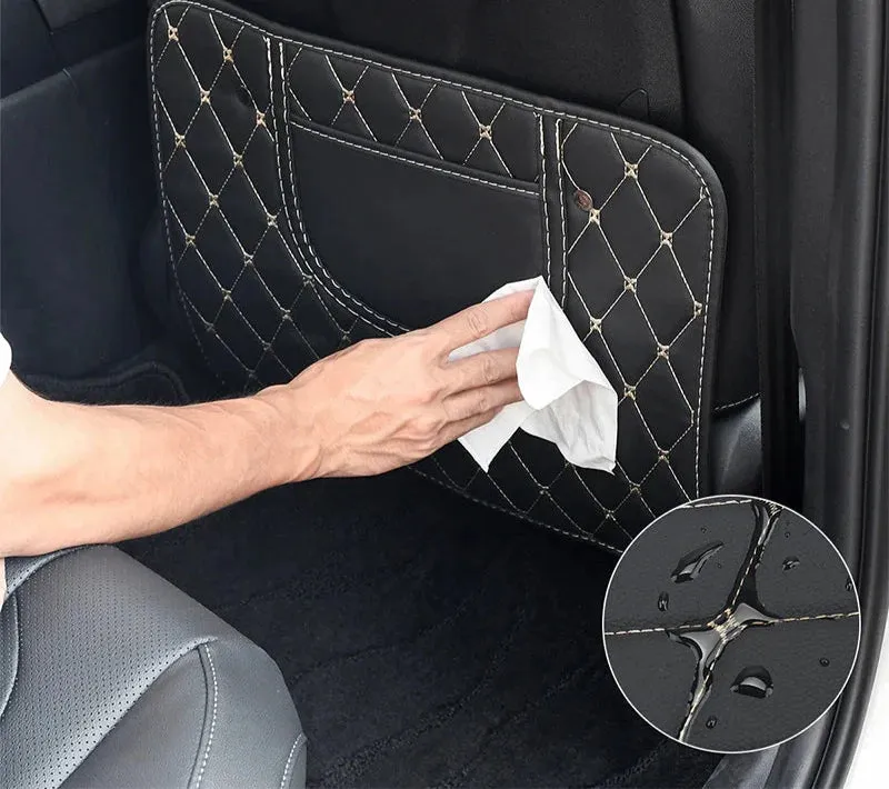 Car Seat Back Anti Kick Pad Protector Pu Leather Anti Dirty Scratch Mat Fits Original Bag Car Accsesories