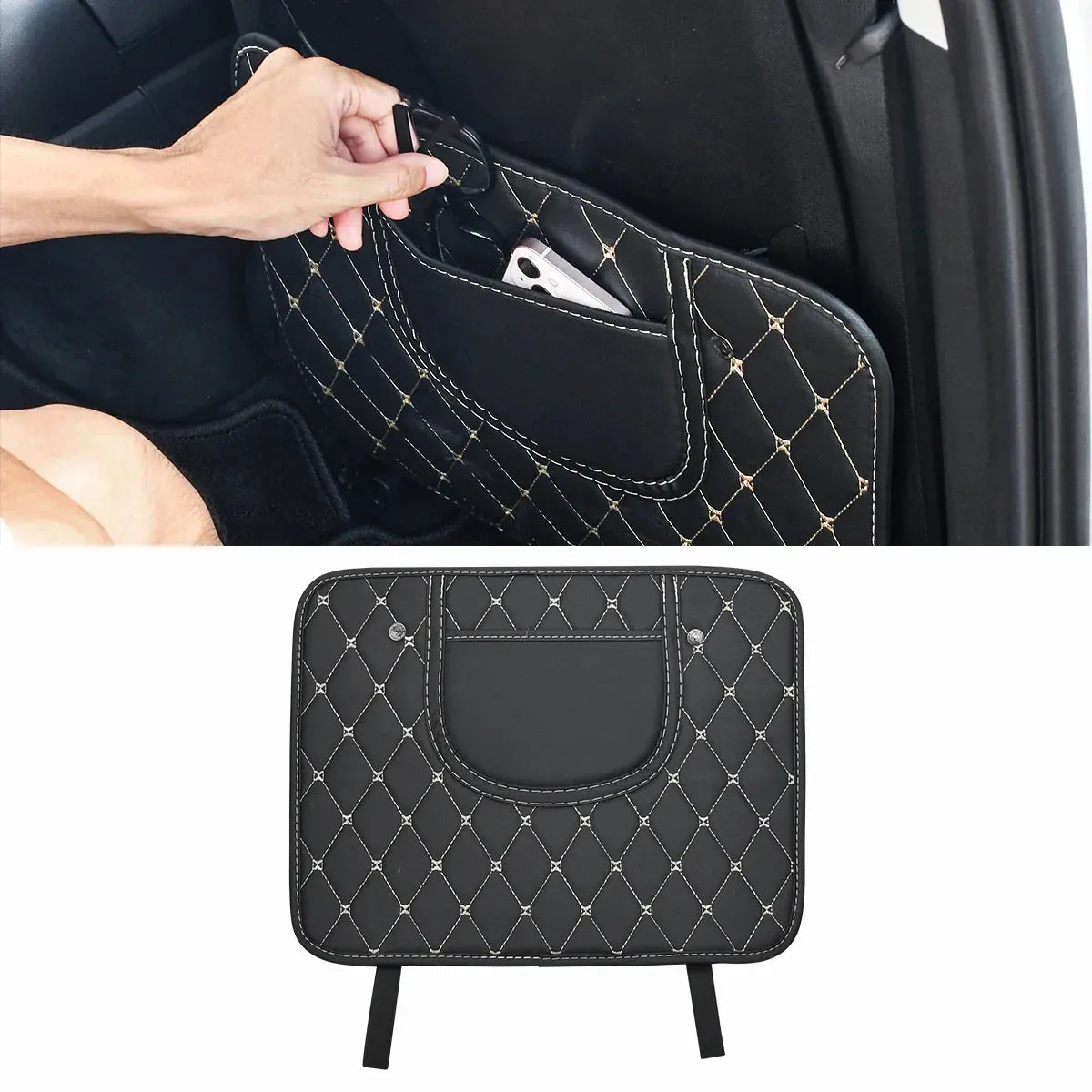 Car Seat Back Anti Kick Pad Protector Pu Leather Anti Dirty Scratch Mat Fits Original Bag Car Accsesories