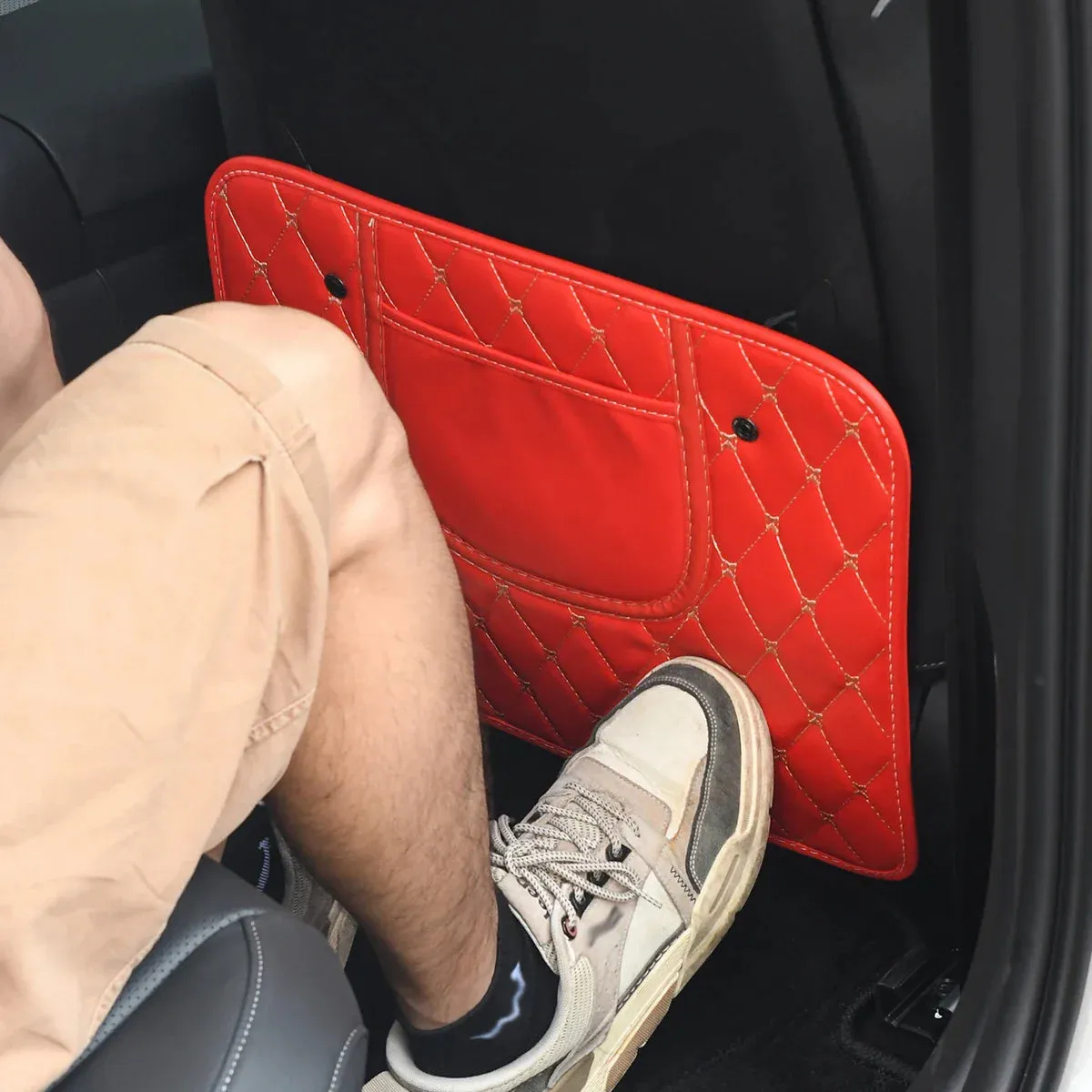 Car Seat Back Anti Kick Pad Protector Pu Leather Anti Dirty Scratch Mat Fits Original Bag Car Accsesories