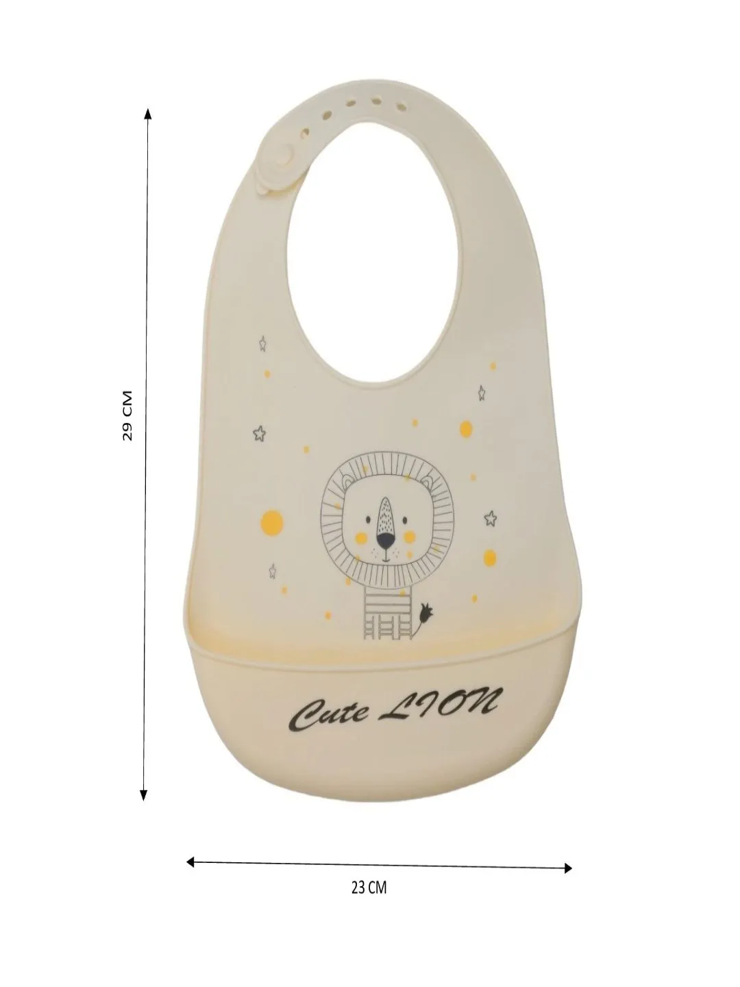 Cheerful Lion Silicone Baby Bibs For Boys