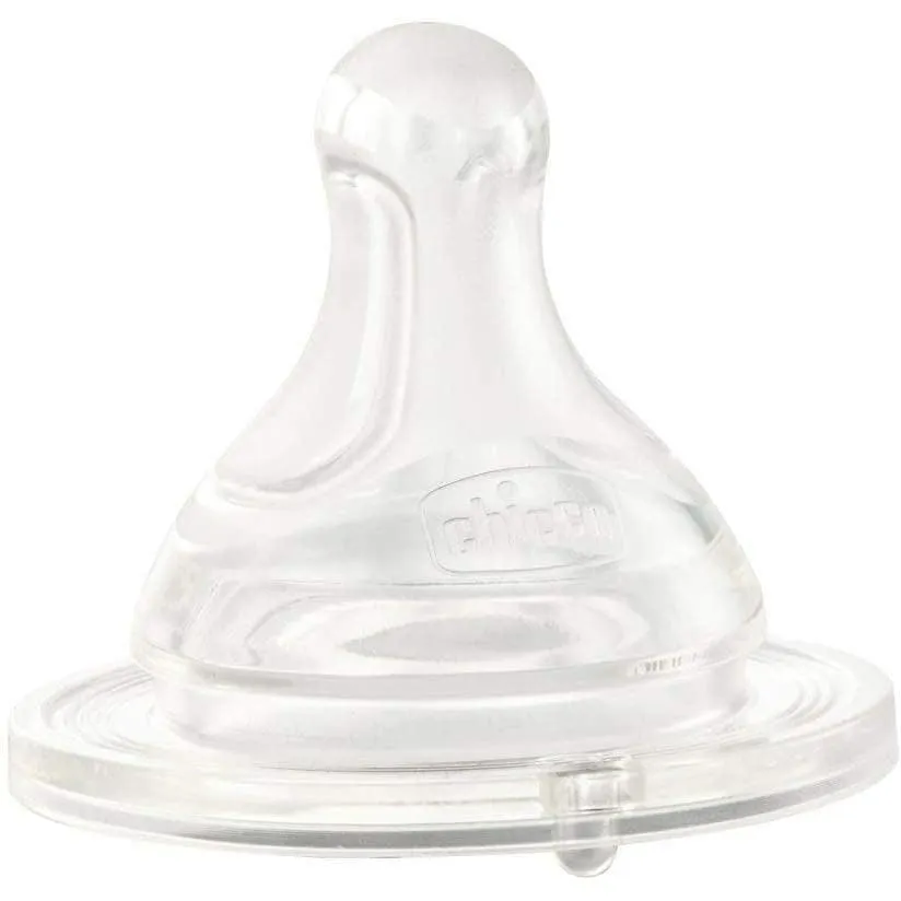 Chicco Perfect-5 Silicone Medium Flow Teat - 2 Pieces