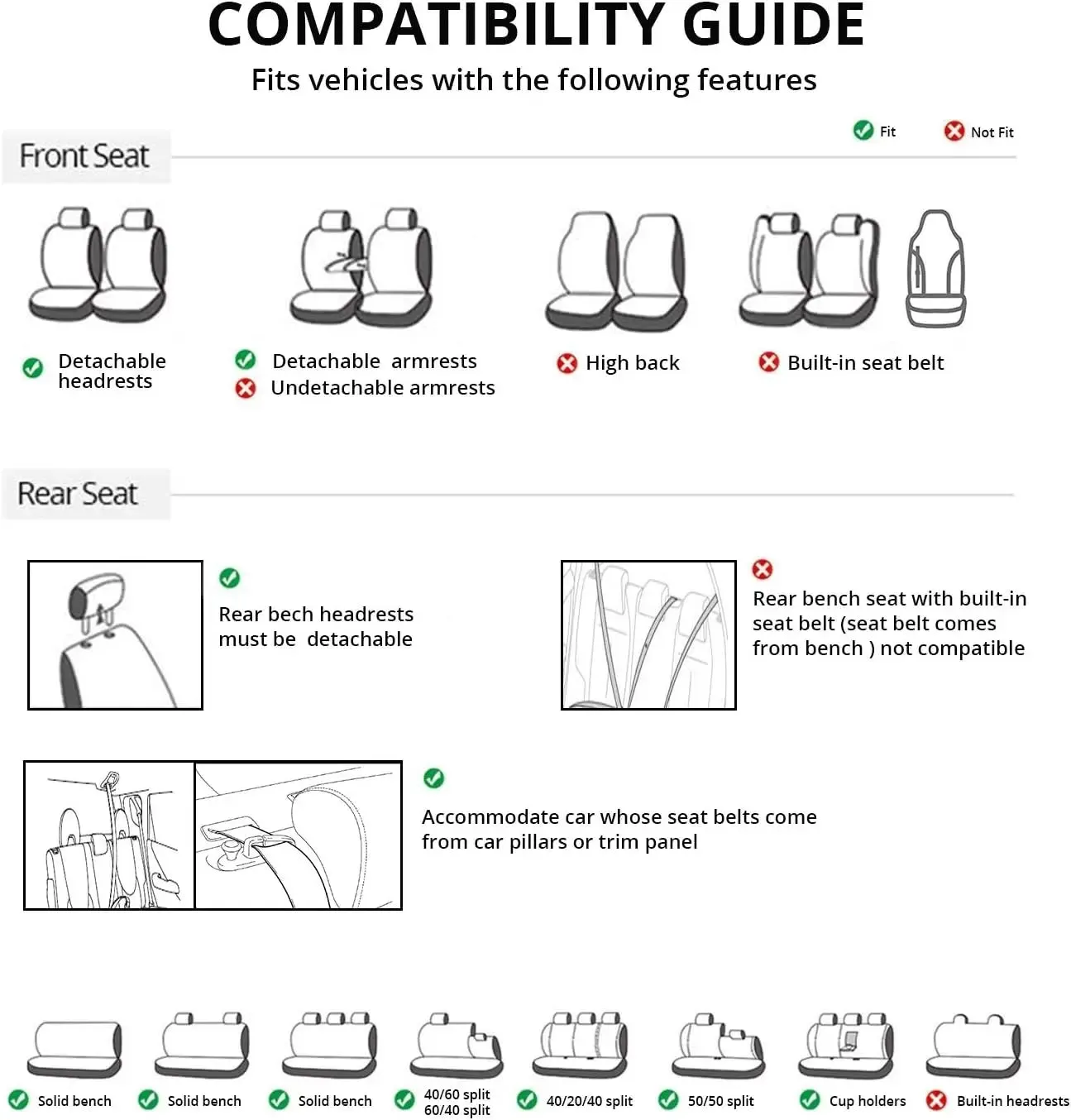 Complete Cloth Car Seat Covers for All Vehicles