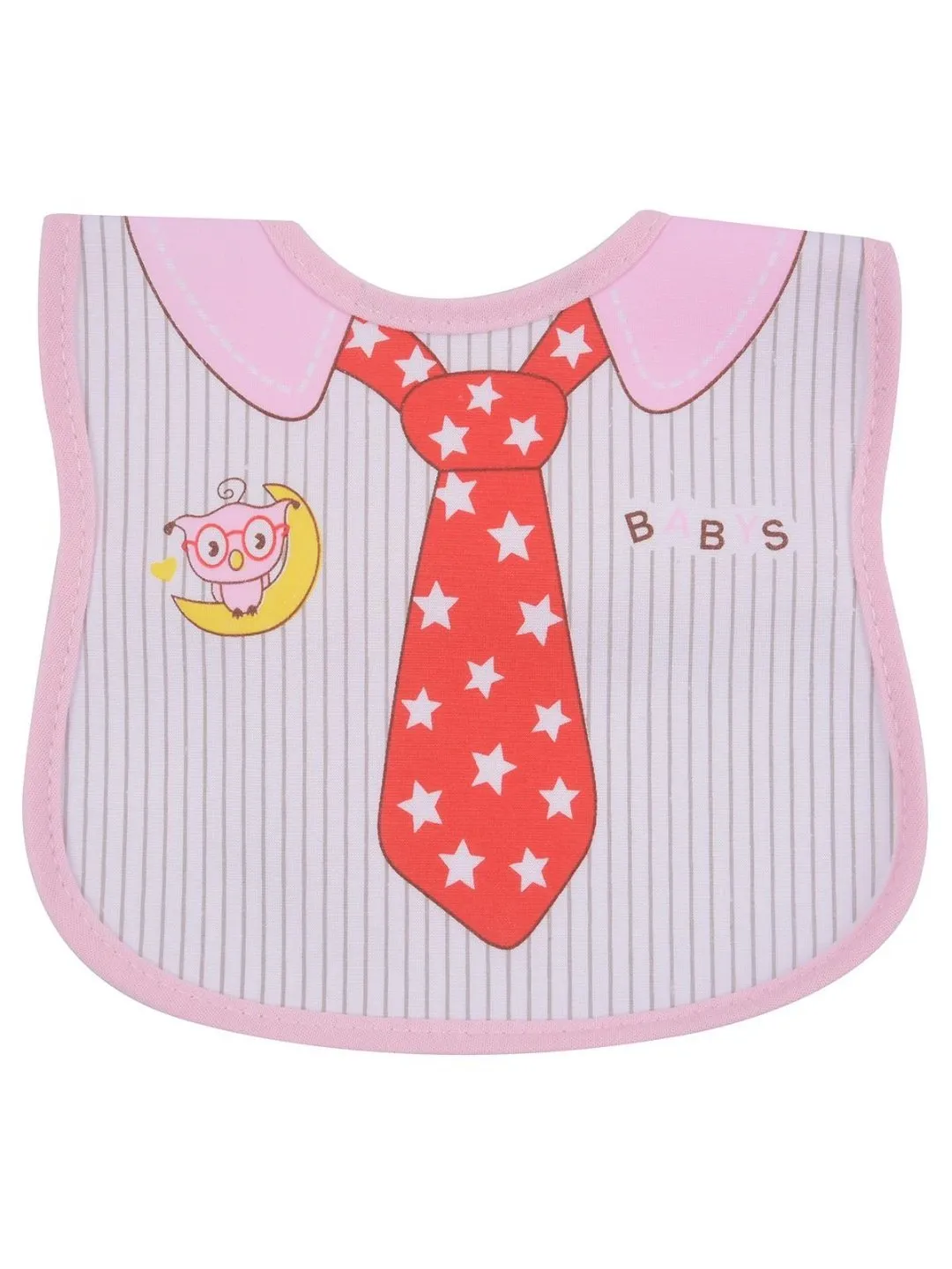 Cute Tie Design Baby Bibs with Soft Waterproof Fabric For Girl