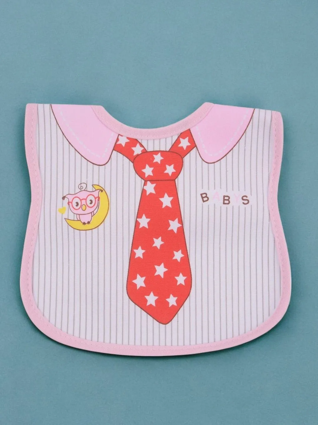 Cute Tie Design Baby Bibs with Soft Waterproof Fabric For Girl