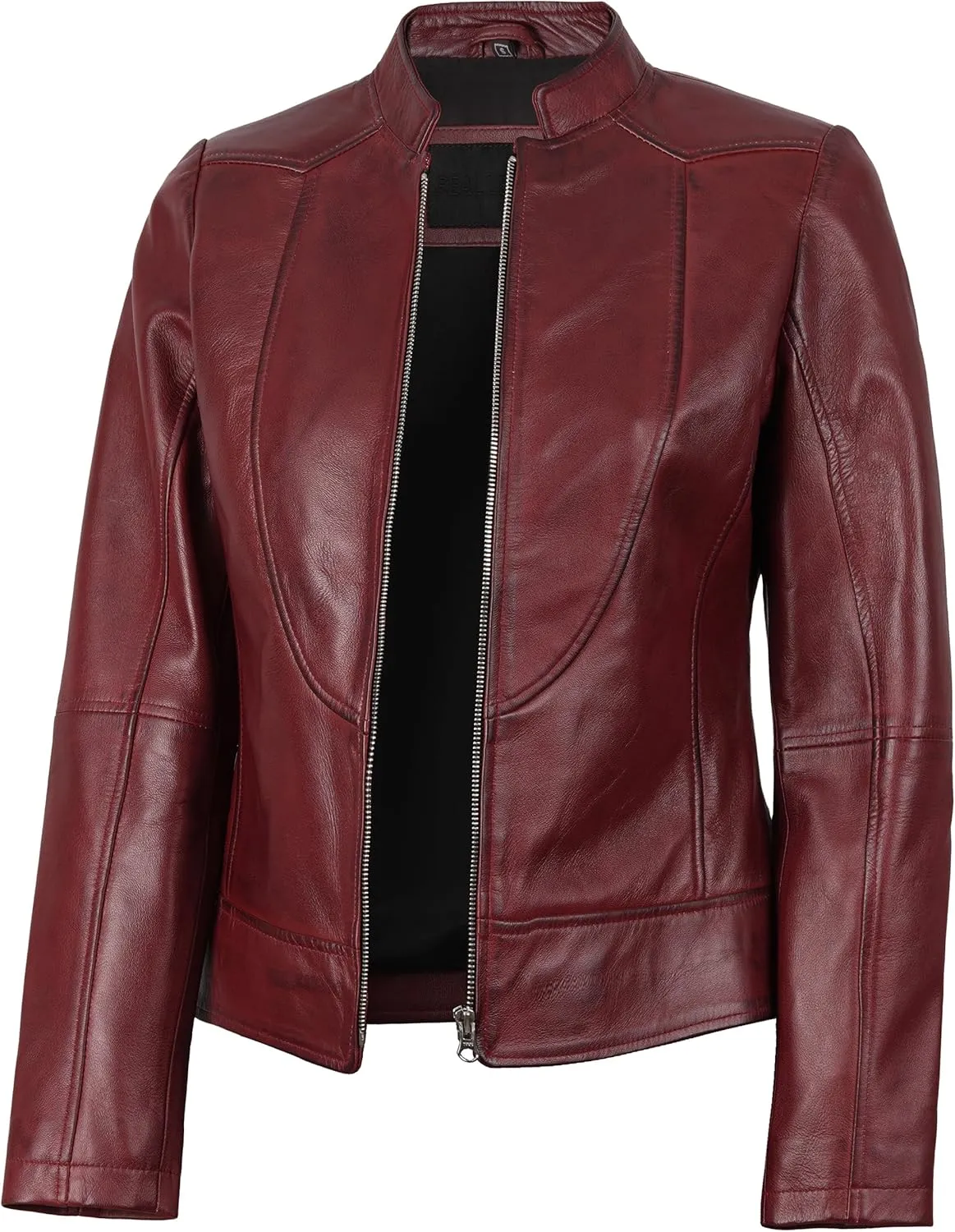Decrum Womens Leather Jacket - Real Lambskin Stylish Leather Jackets For Women