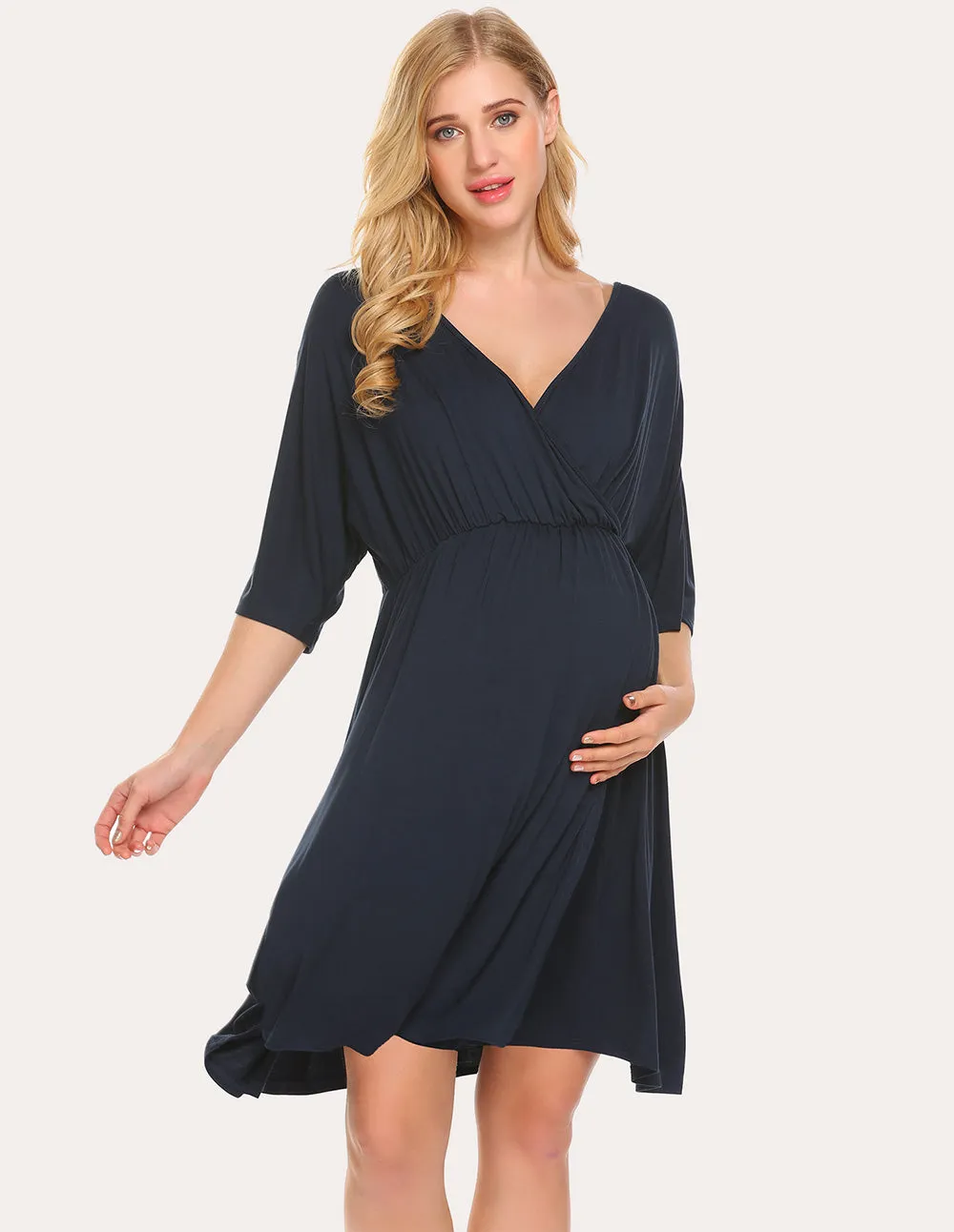 Ekouaer Maternity Dress Nursing Nightgown (US Only)