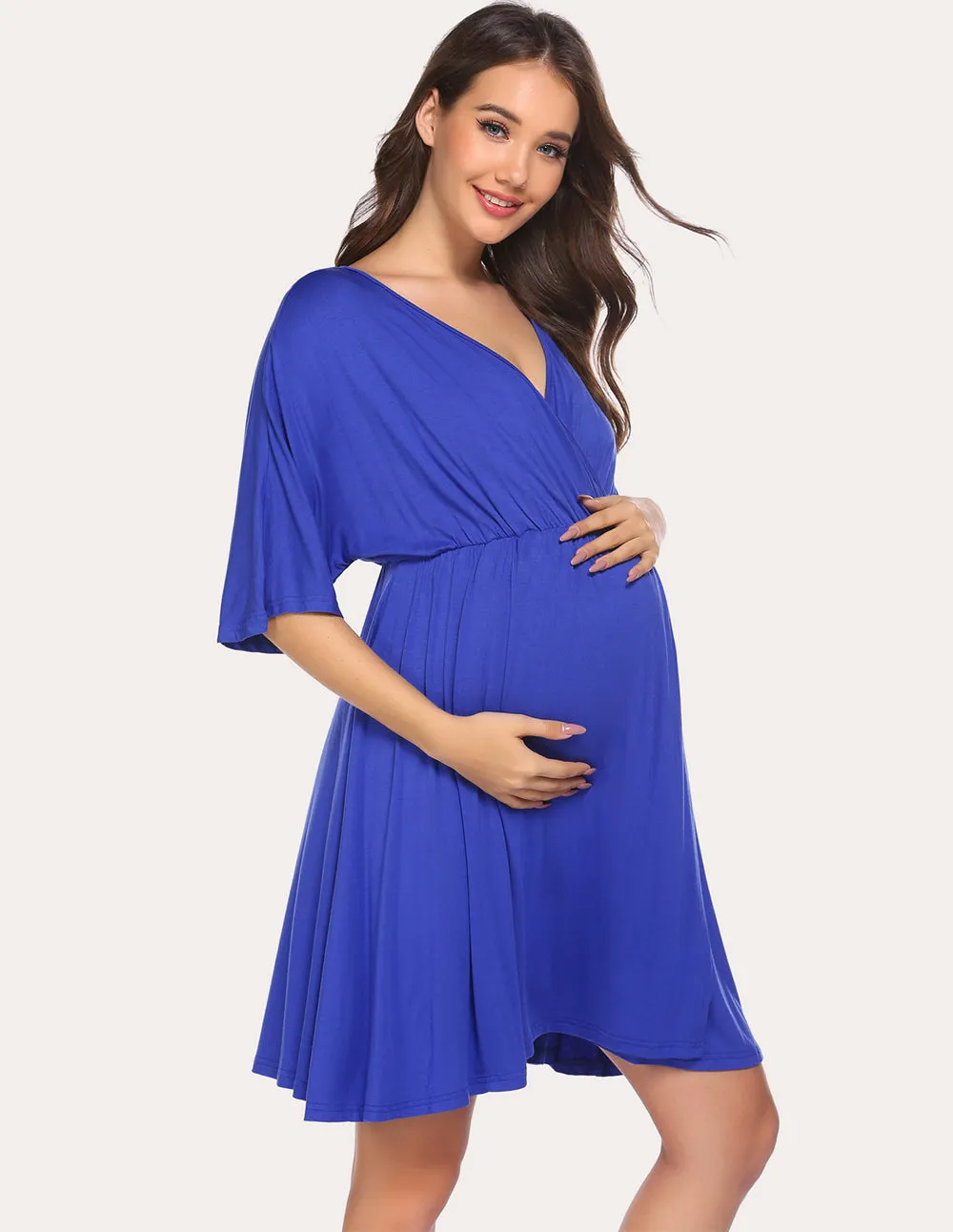 Ekouaer Maternity Dress Nursing Nightgown (US Only)