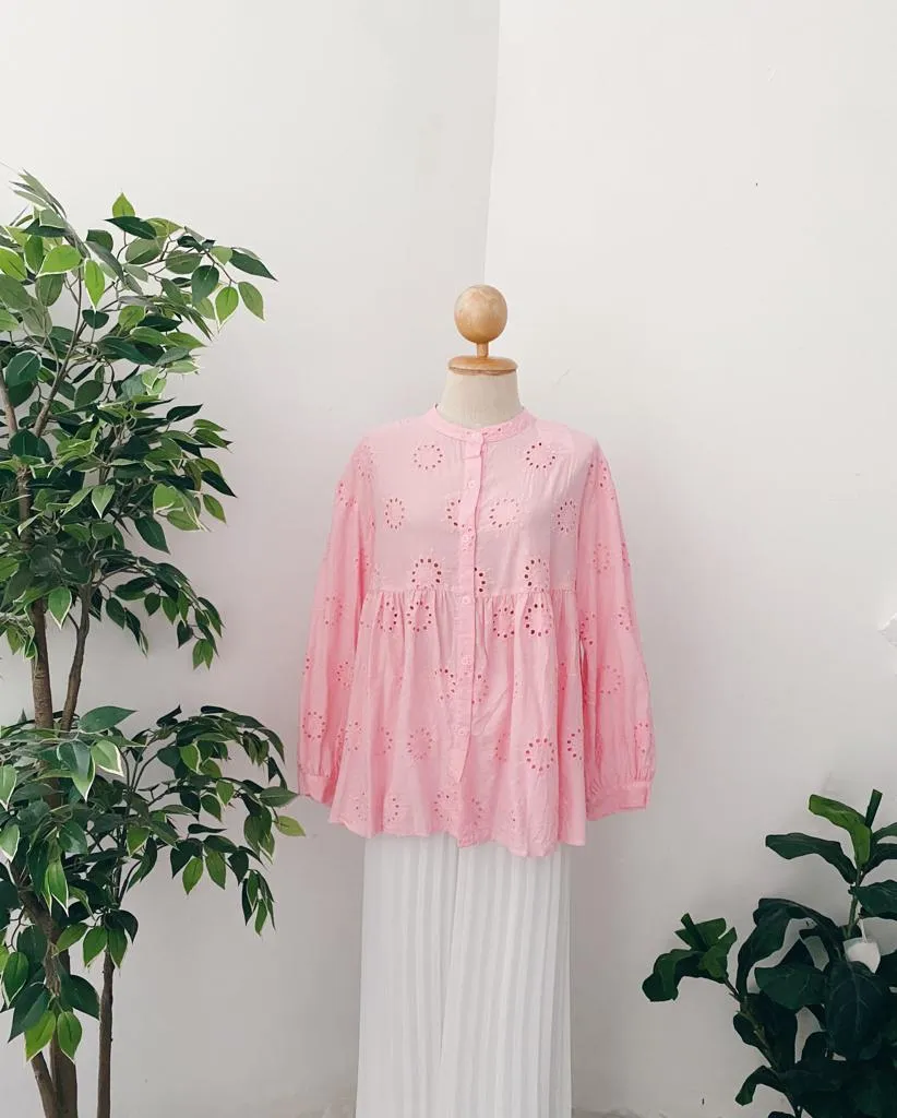 Eyelet Babydoll Top
