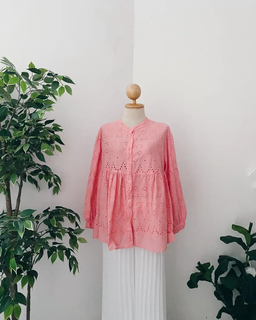 Eyelet Babydoll Top