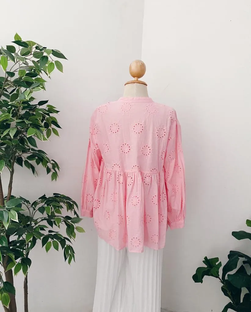 Eyelet Babydoll Top