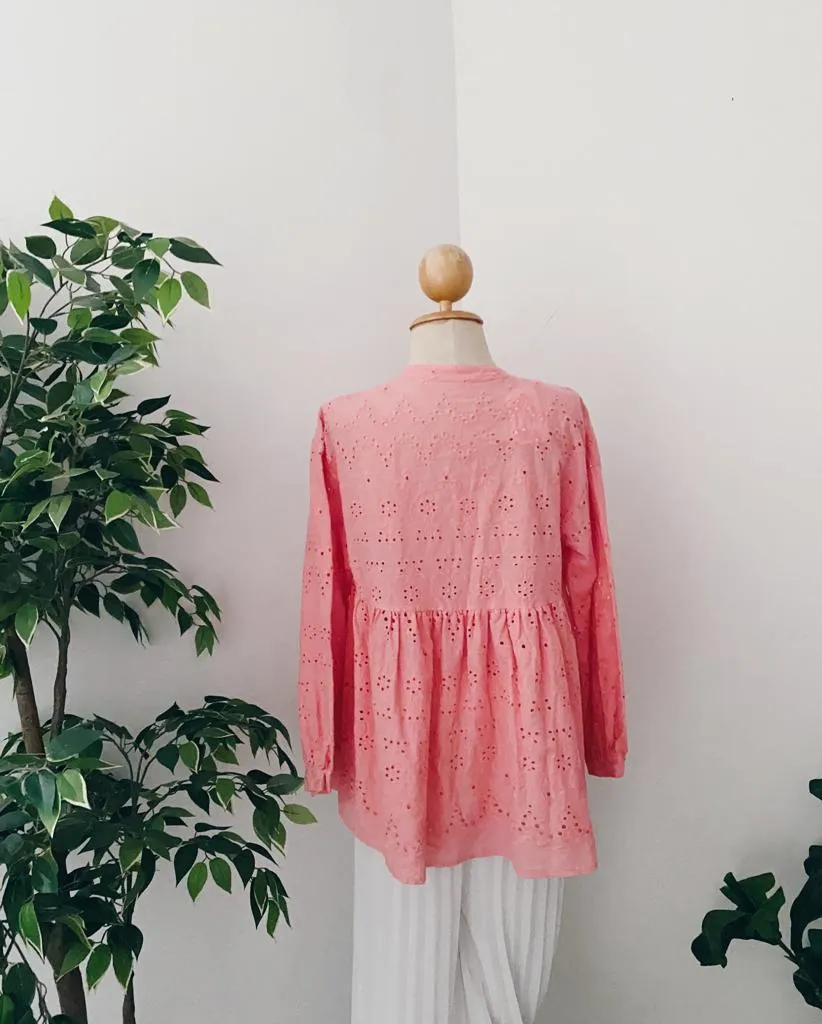 Eyelet Babydoll Top