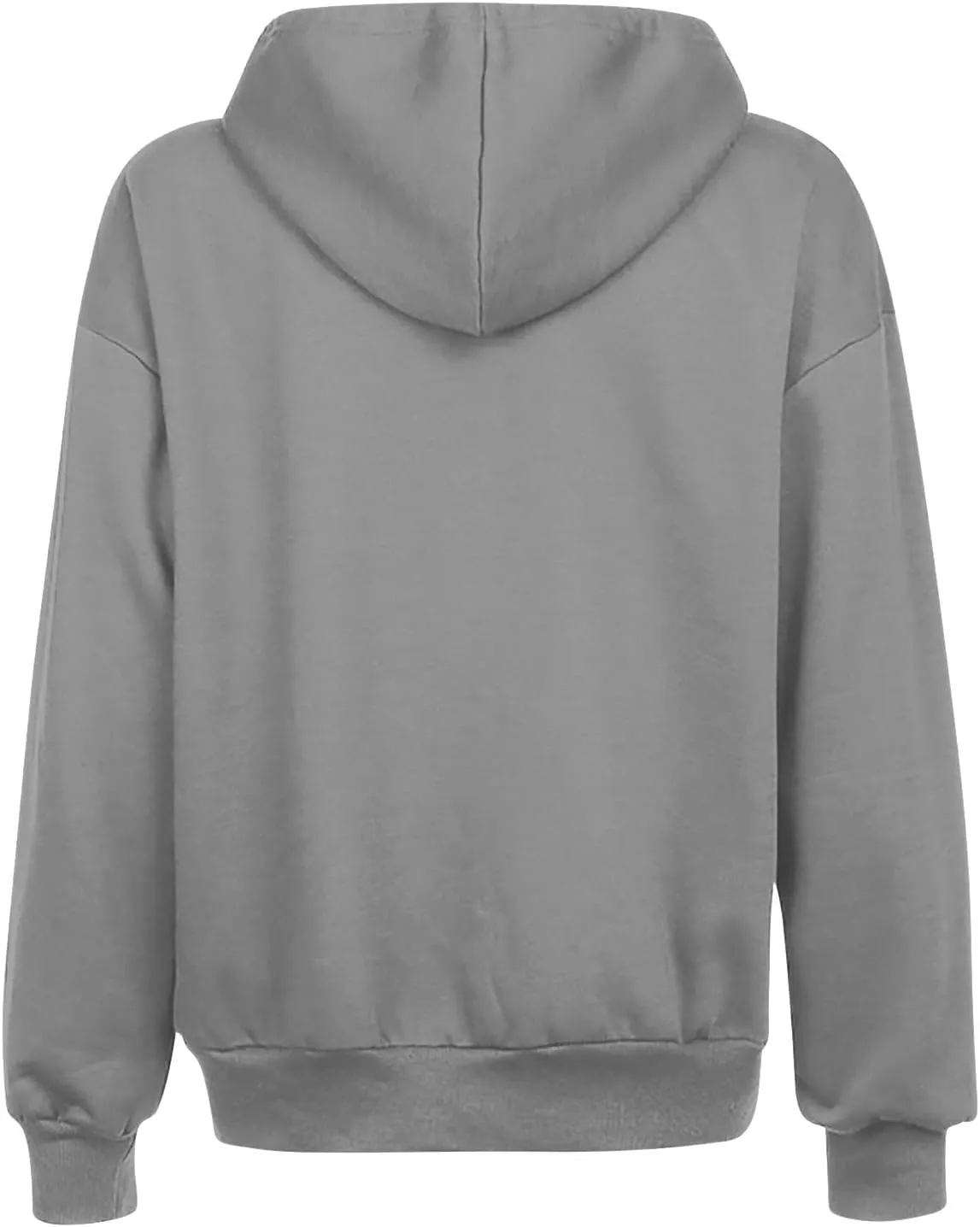 Fashion Hoodies Zipper Oversized Loose Fit Women Long Sleeve Solid Jackets Soft Vintage Sweatshirt with Pocket