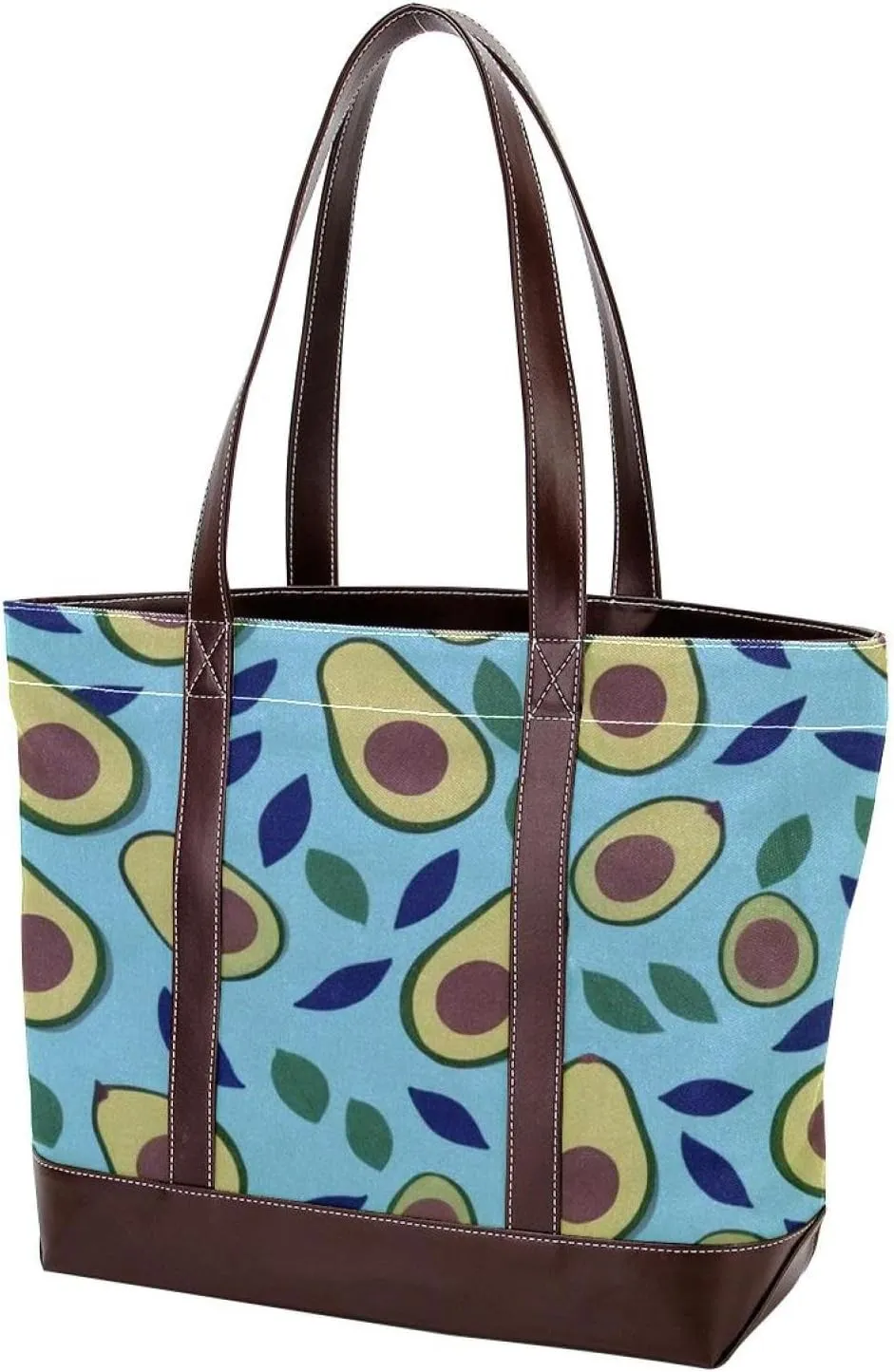 Fresh avocado-853 Tote Bags Durable Leather Canvas Purses and Handbags for Women Top Handle Shoulder Satchel Hobo Bags