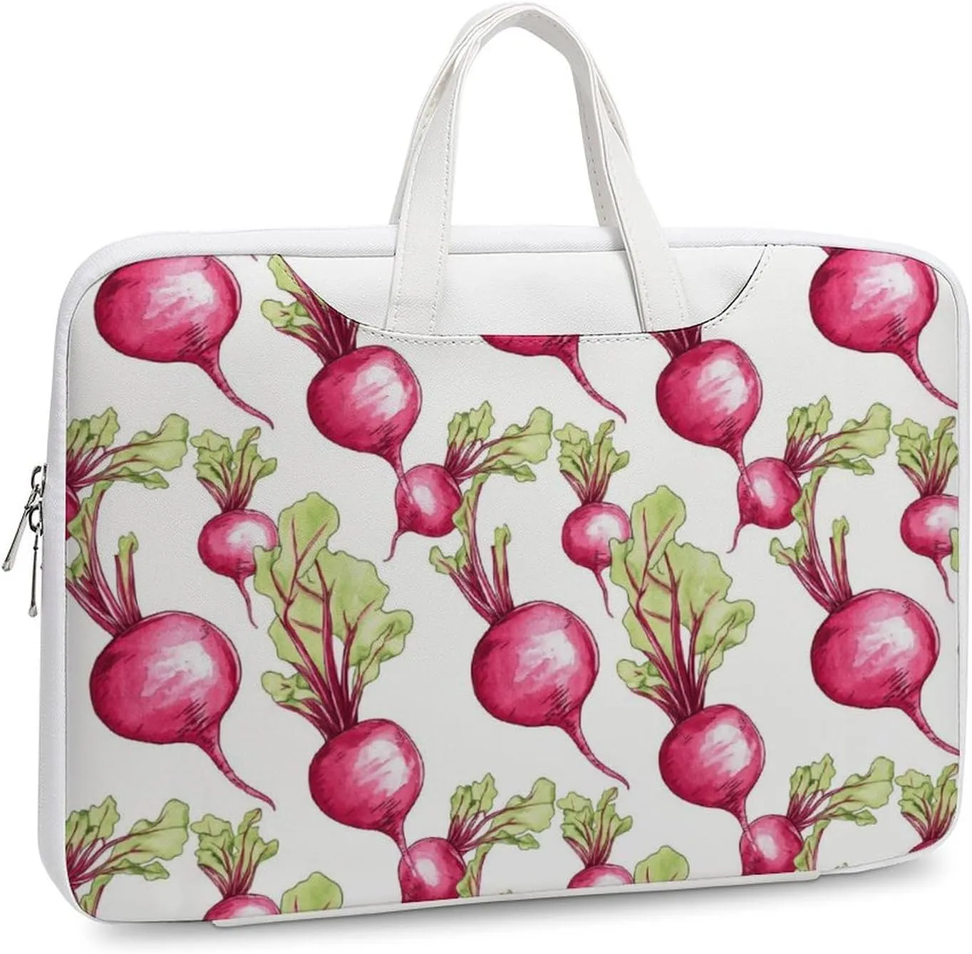 Fresh Beetroot Beets Leather Bag Laptop Case Slim Water Resistant Computer Bags with Handle Briefcase for Work