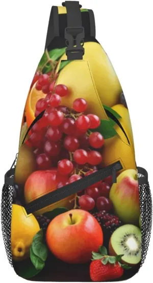 Fresh Fruits Sling Backpack Cross Chest Bag Travel Crossbody Bags for Men Women Fashion Daypack