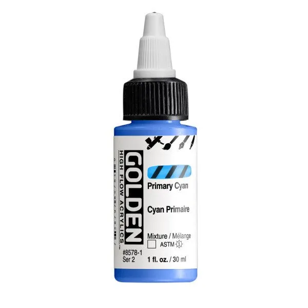 Golden High Flow Acrylic Primary Cyan 1 oz