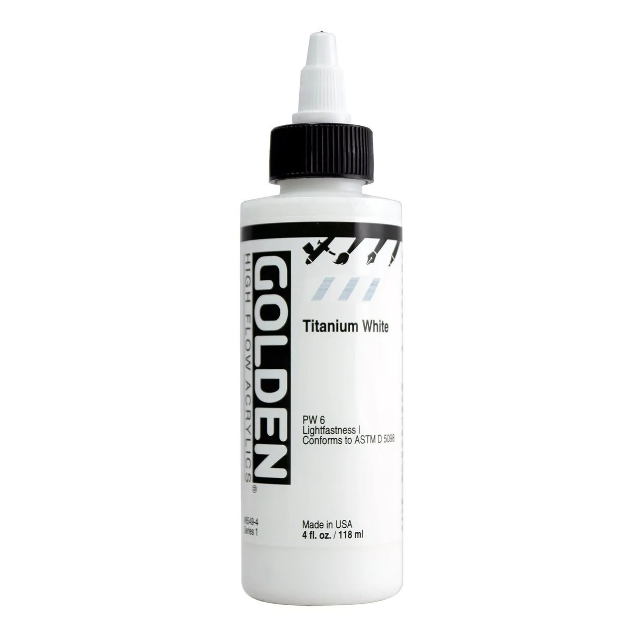 Golden High Flow Acrylic Titanium White 4 oz