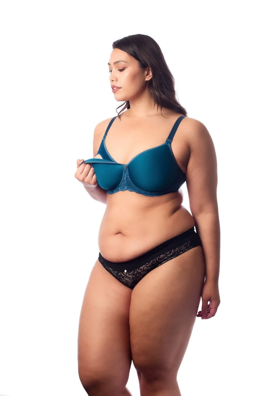 Hotmilk 'Obsession' Flexi-Underwire Contour Nursing Bra - Aquamarine