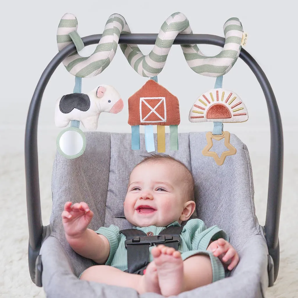 Itzy Bitzy Spiral Car Seat Activity Toy: High Contrast