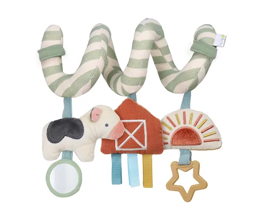 Itzy Bitzy Spiral Car Seat Activity Toy: High Contrast
