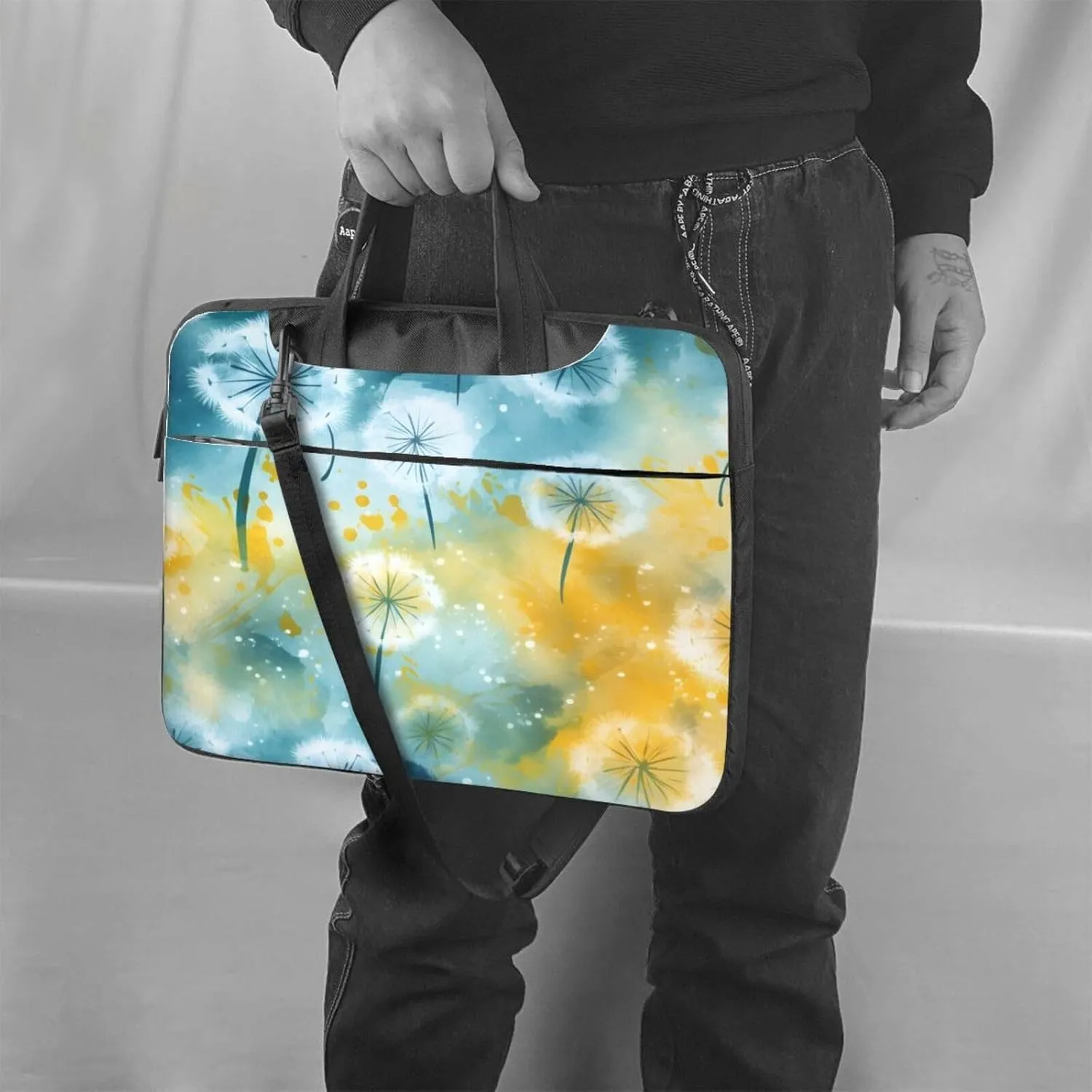 Laptop Bag Fresh Daisy Flowers Laptop Tote Bag Women Men Laptop Sleeve Case Lightweight Computer Bag Briefcase