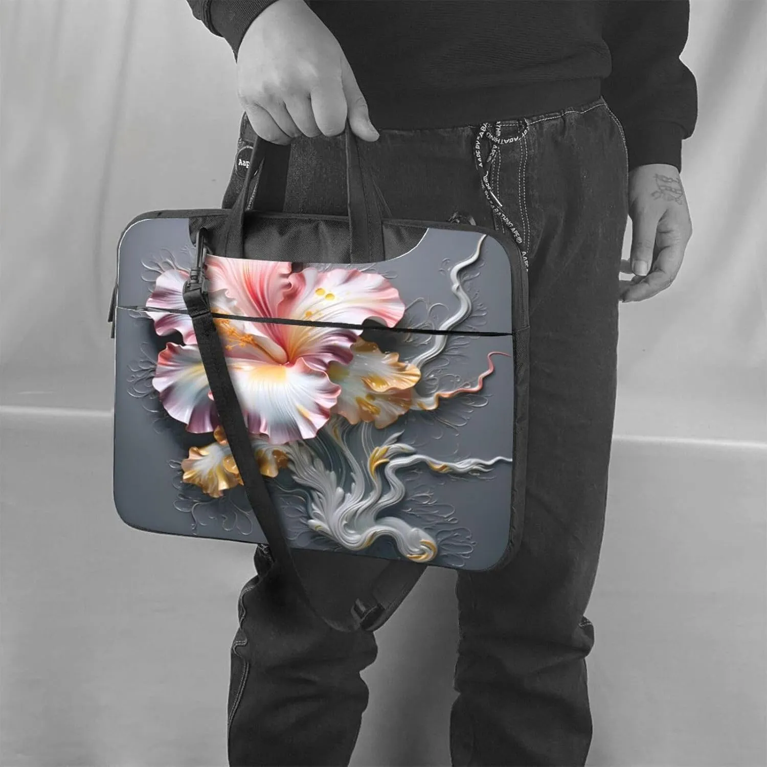 Laptop Bag Fresh Daisy Flowers Laptop Tote Bag Women Men Laptop Sleeve Case Lightweight Computer Bag Briefcase