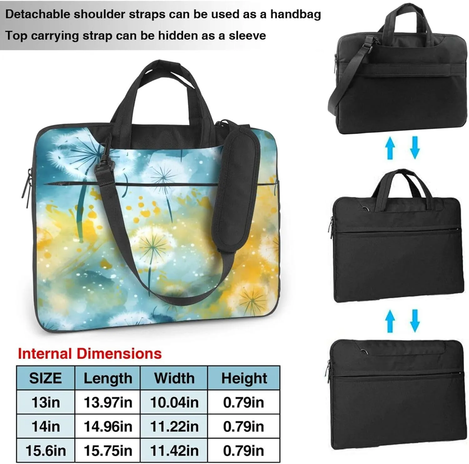 Laptop Bag Fresh Daisy Flowers Laptop Tote Bag Women Men Laptop Sleeve Case Lightweight Computer Bag Briefcase