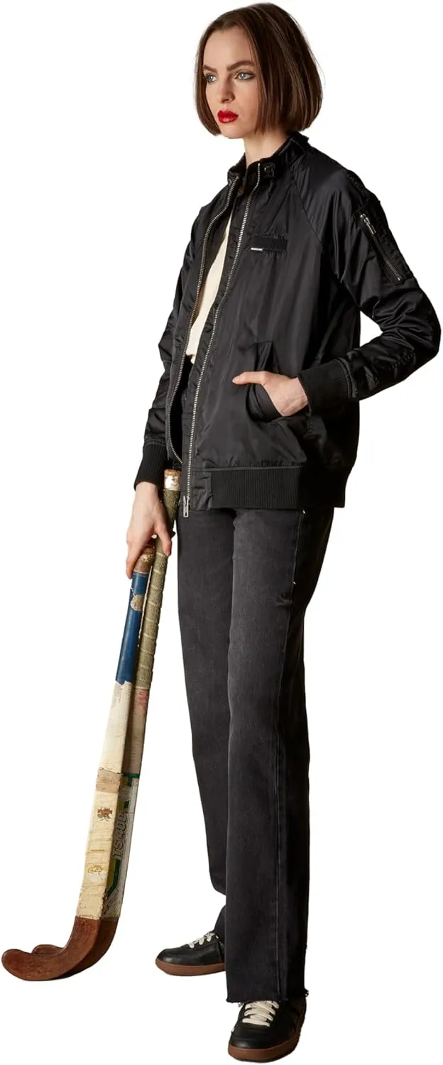 Members Only Women's Satin Bomber Jacket