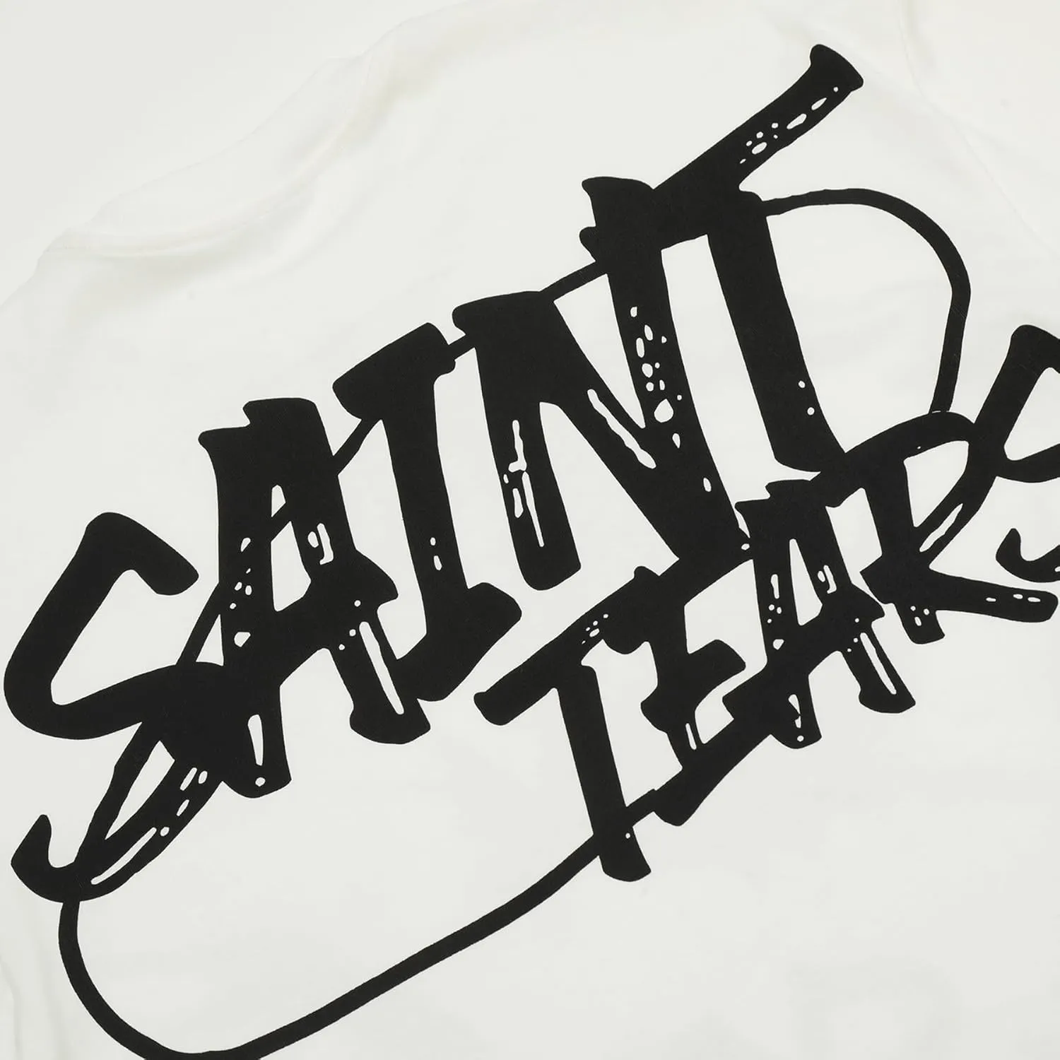 Men's Saint Graphic Print Oversized T-Shirt Casual Crewneck Short Sleeve Tops