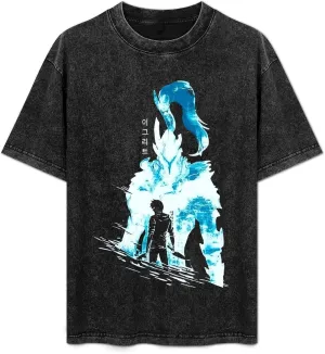 Mens Vintage Oversized Drop Shoulder Short Sleeve Novelty T-Shirt Loose Tops