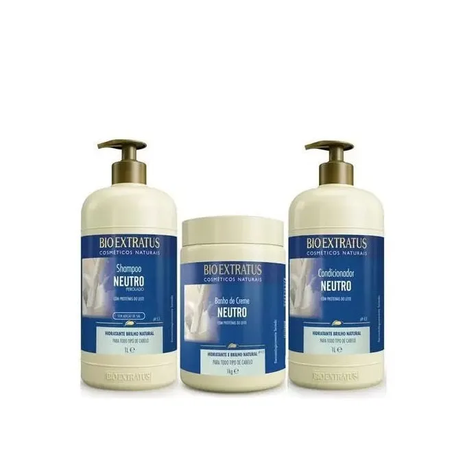 Neutral Bases Hair Moisturizing Cleansing Treatment Kit 3x1 - Bio Extratus