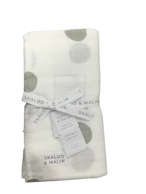 Organic Baby Swaddle | Skaldo & Malin | Grey Big Dots