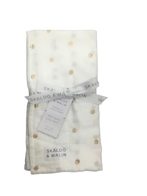 Organic Baby Swaddle | Skaldo & Malin | Rose Gold Dots