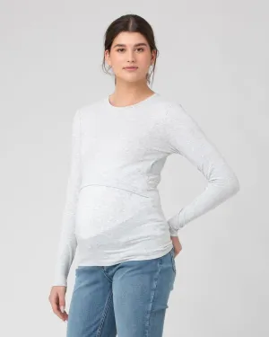Organic Cotton Nursing Top -  Silver Marle